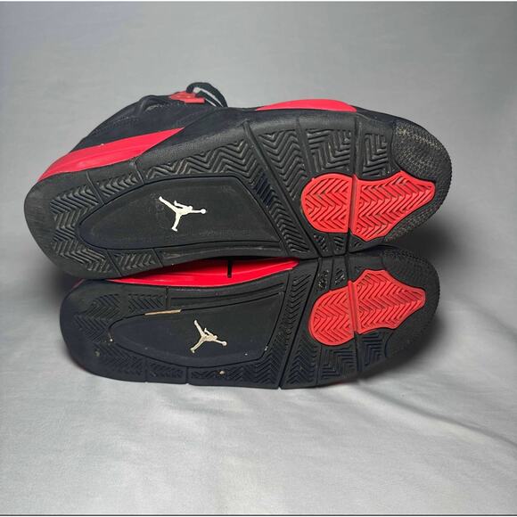 Size 7 - Nike Air Jordan 4 Retro GS Red Thunder Men's Shoes - Picture 6 of 9